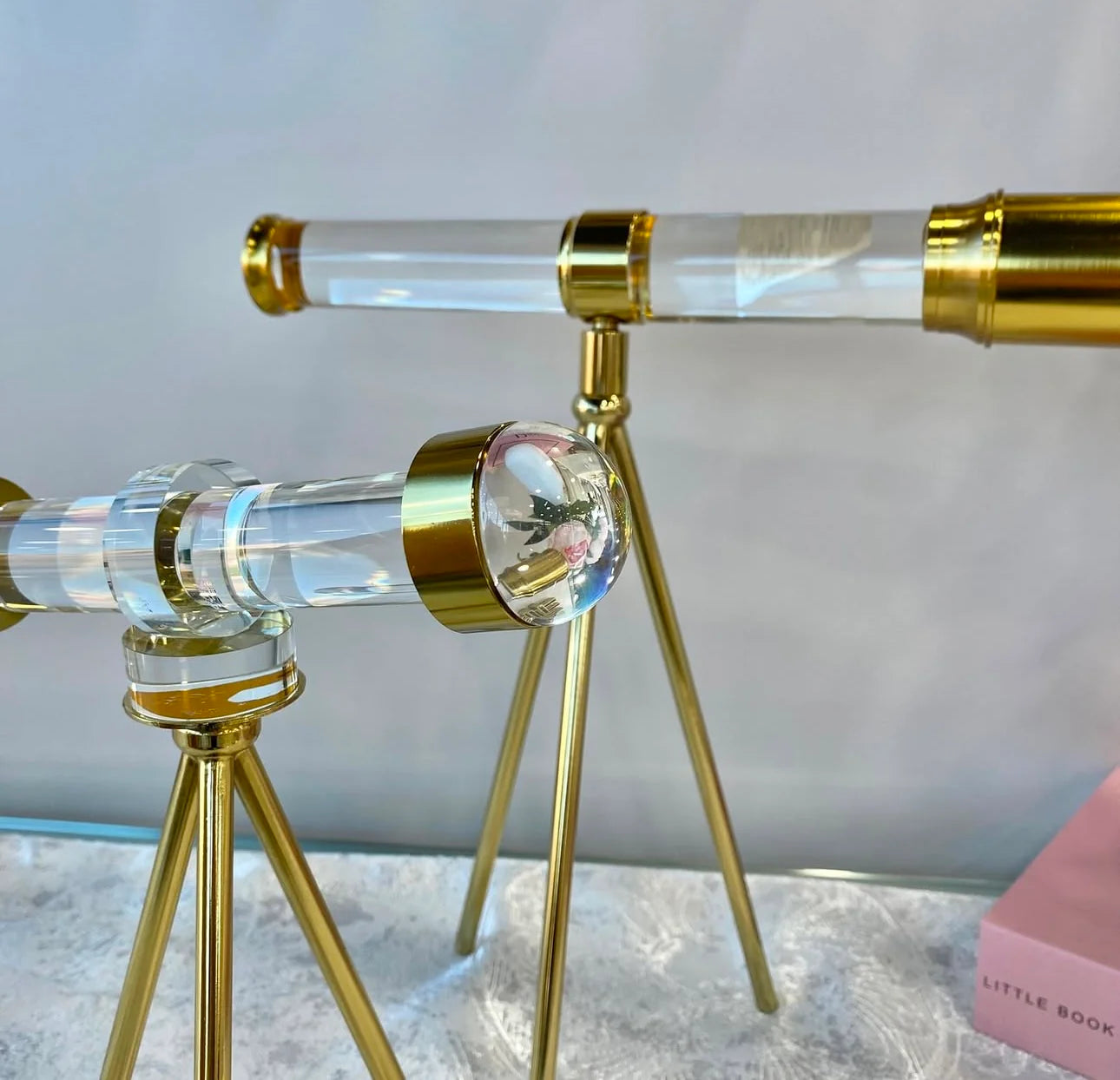 Crystal Telescope – Elegant Decorative Glass Telescope | Meer Decor World