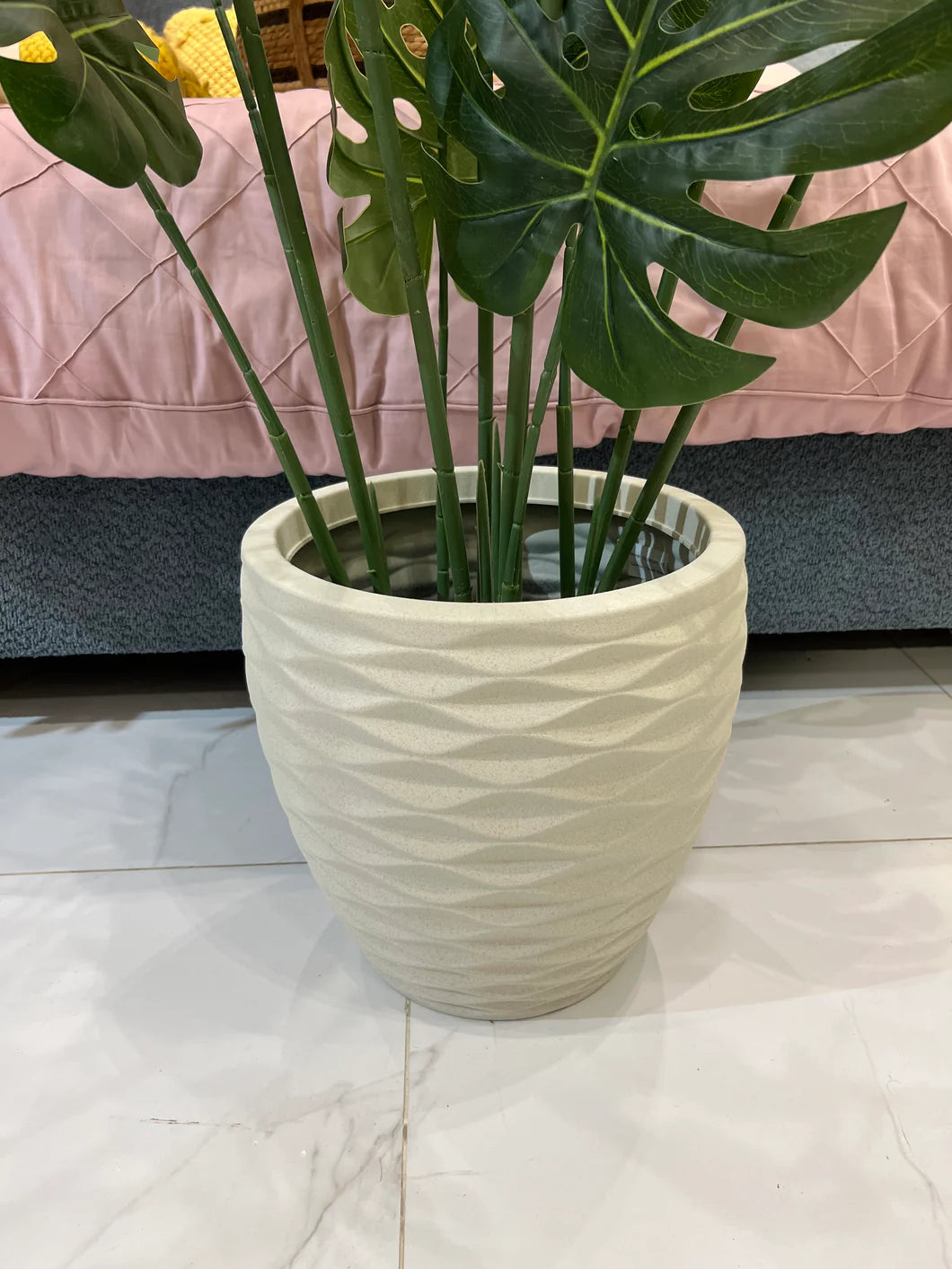 Monstera Plant and Planter 037 – Realistic Artificial Monstera in Premium Pot | Meer Decor World