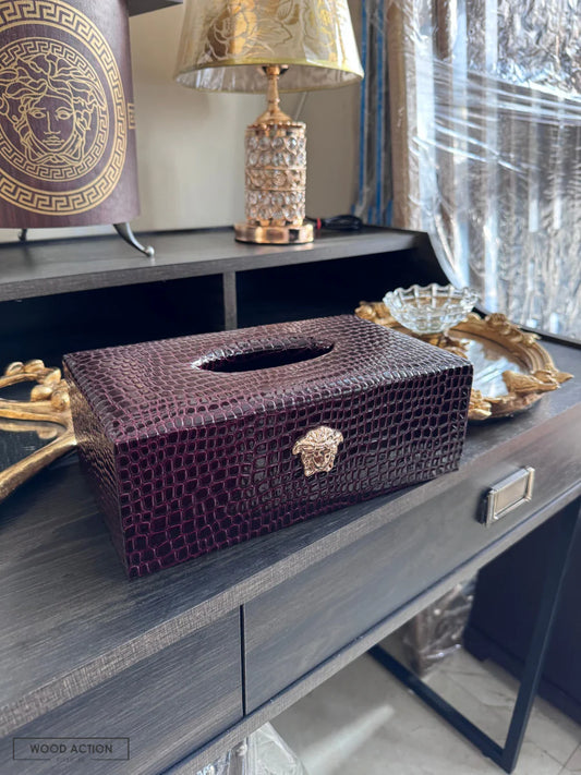 Leather Tissue Box – Premium Decorative Leather Tissue Holder | Meer Decor World