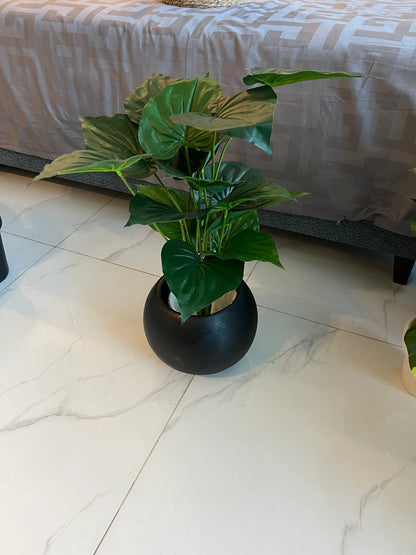 Round Pot with Plant (005) – Decorative Artificial Plant in Modern Pot | Meer Decor World
