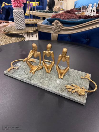 Marble Tray 02 – Elegant Decorative Marble Serving Tray | Meer Decor World