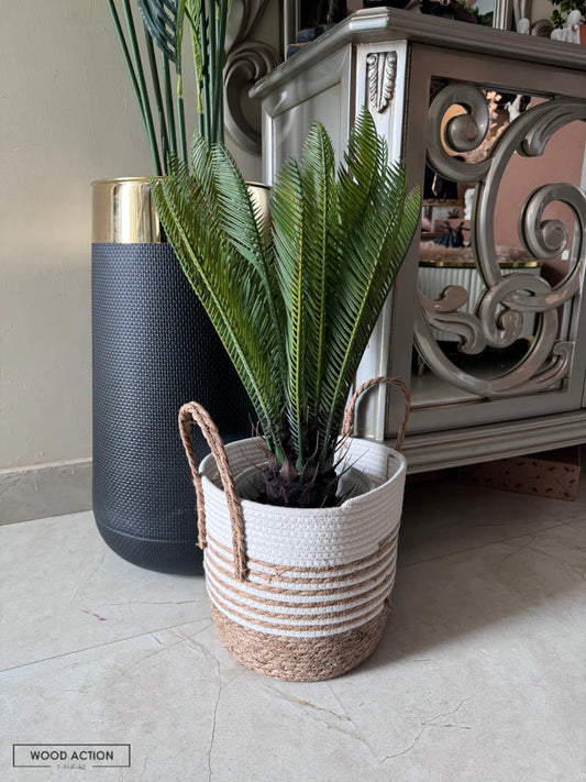 Artificial Plants and Planter 11 – Realistic Faux Greenery in Stylish Pot | Meer Decor World