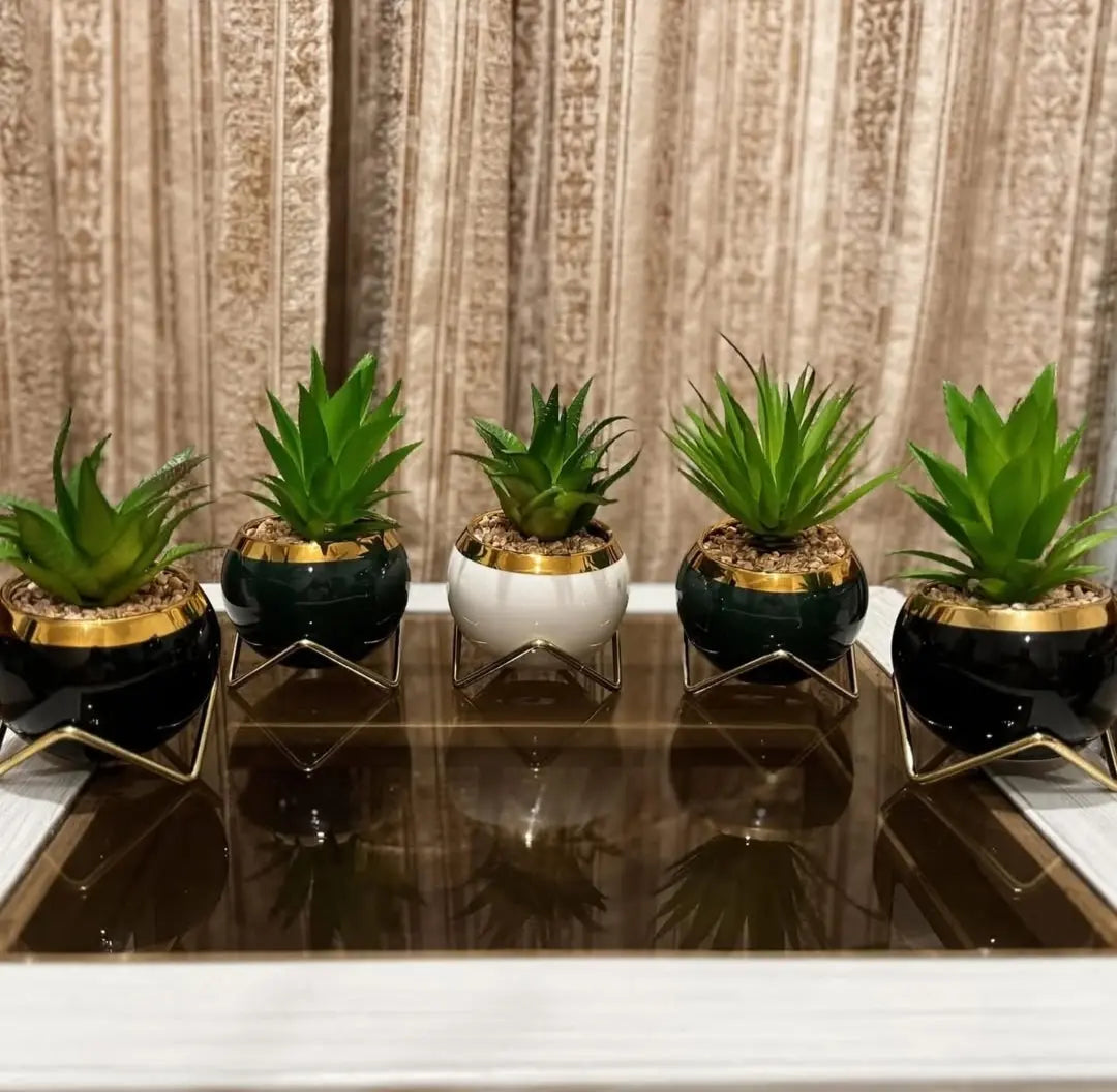 Realistic Artificial Plant with Decorative Pot | Meer Decor World