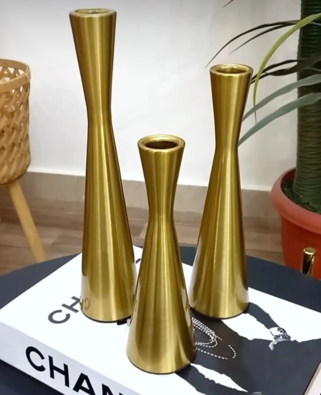 Golden Radiance Candlestick Set | Elegant Home Décor | Meer Decor World