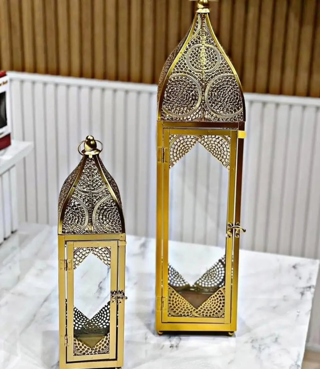 Turkish Lantern Set | Mosaic Glass Lamps | Meer Decor World