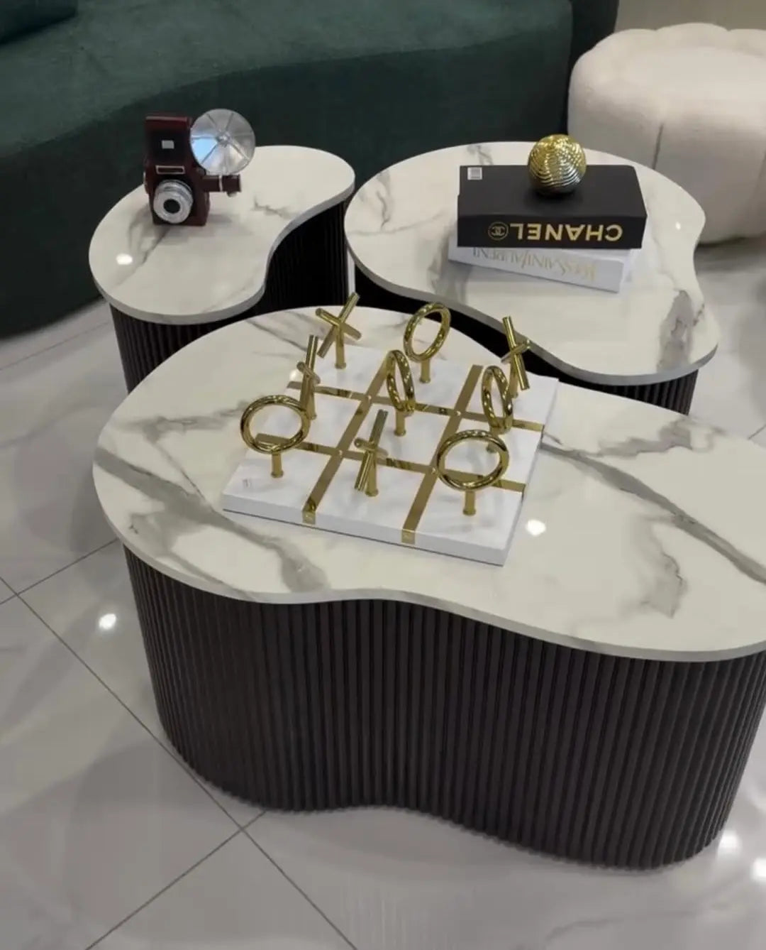 Luxury Glass Chess & Tic Tac Toe Board Set | Meer Decor World