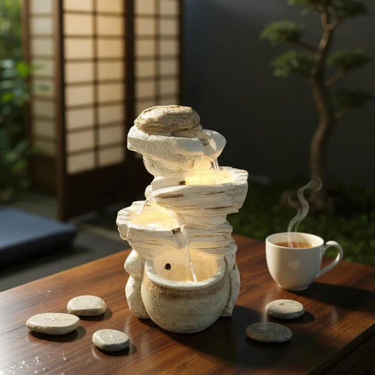 Round Fountain – Indoor Water Fountain for Home & Office Decor | Meer Decor World