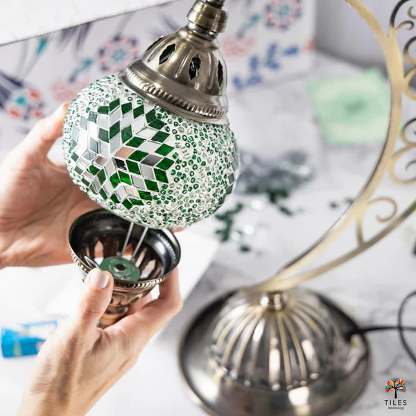 Moon Lamp Turkish Mosaic Lamp Kit – Handcrafted Decorative LED Lamp | Meer Decor World
