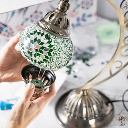 Moon Lamp Turkish Mosaic Lamp Kit – Handcrafted Decorative LED Lamp | Meer Decor World