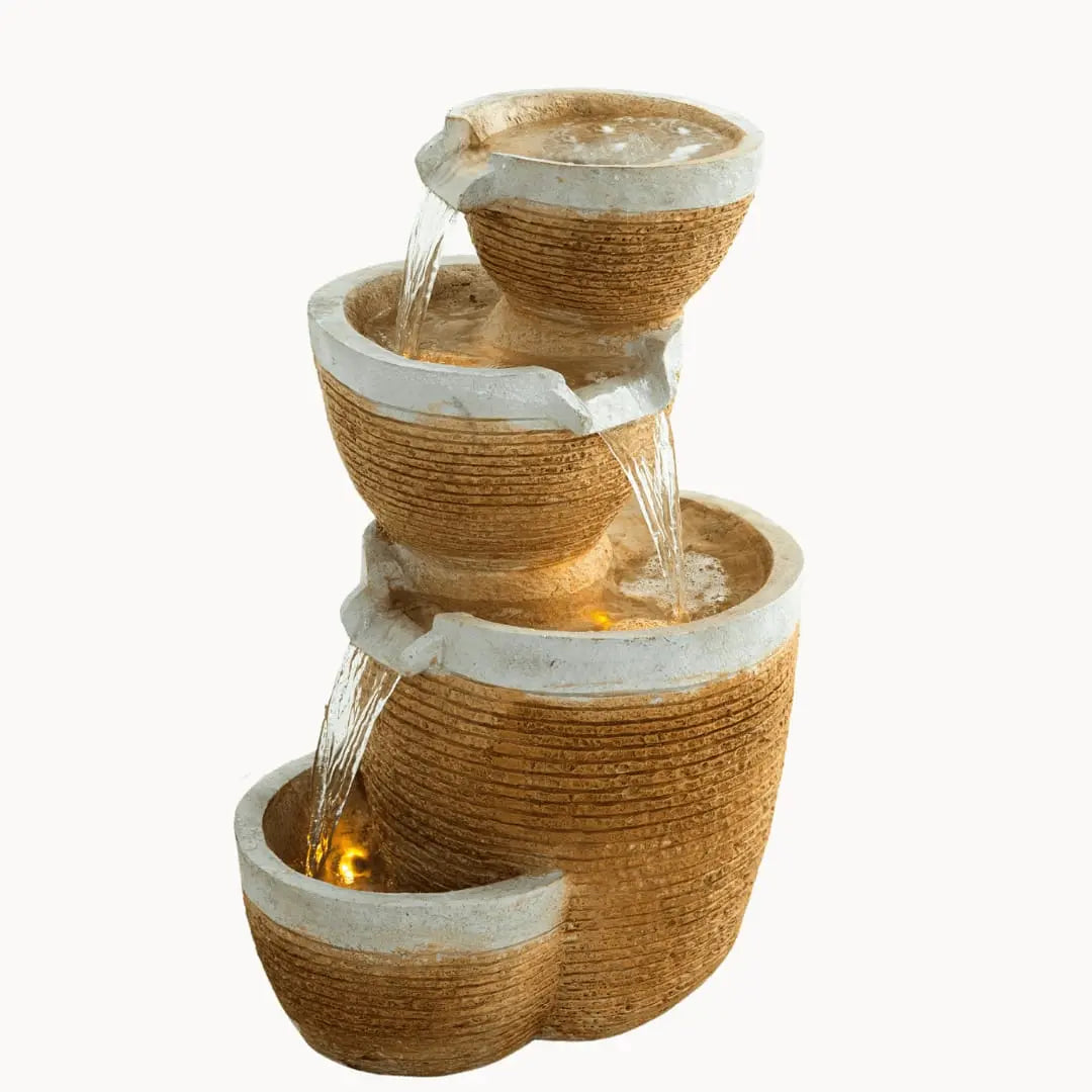 Waterfall Fountain Decoration with Aged Mossy Texture – Indoor & Outdoor Home Decor | Meer Decor World