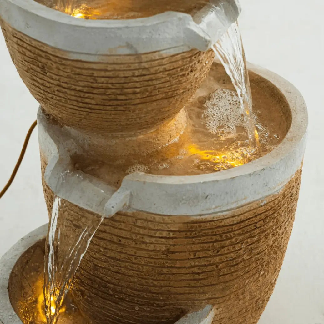 Waterfall Fountain Decoration with Aged Mossy Texture – Indoor & Outdoor Home Decor | Meer Decor World