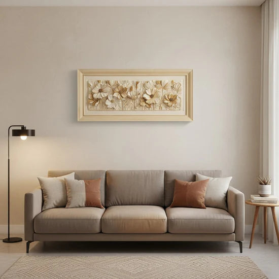 Resin Floral Frame – Elegant Decorative Flower Frame for Home Decor | Meer Decor World