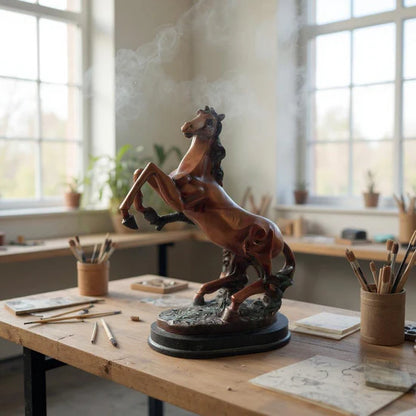 Elegant Bronze Horse Sculpture – Luxury Metal Horse Figurine | Meer Decor World